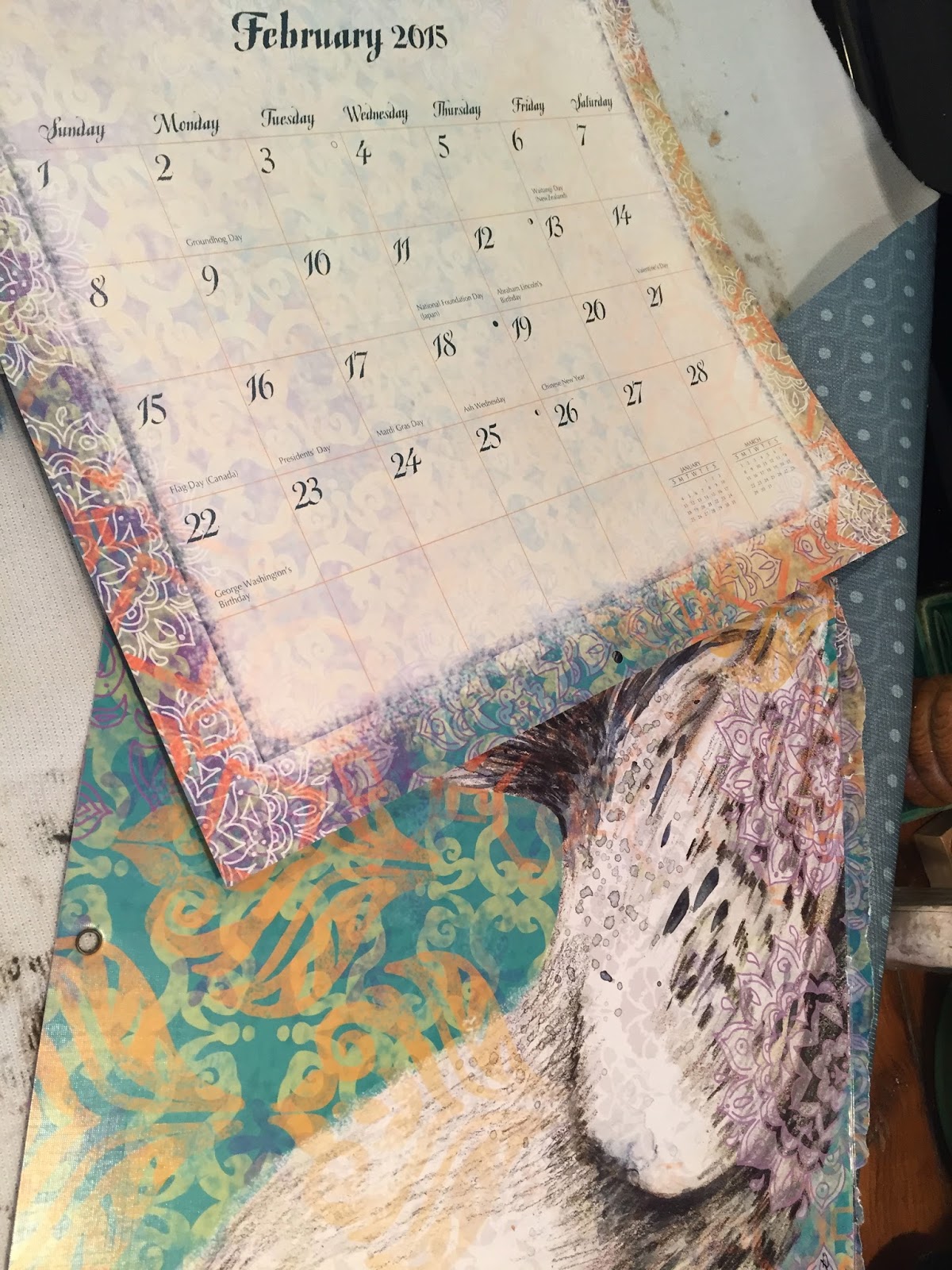 SheShe, The Home Magician Cheap Art Recycling Old Calendars