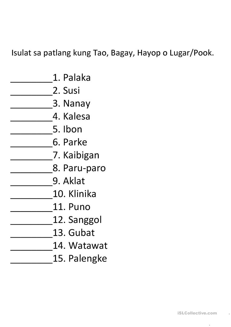 Mga Uri Ng Pangngalan Worksheets The Filipino Homeschooler Sahida Vrogue