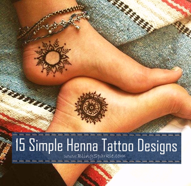 15 Simple Henna Tattoo Mehndi Designs | Bling Sparkle