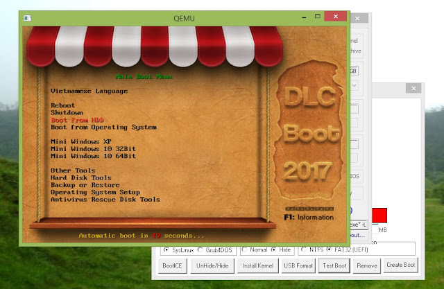 Test Boot Qemu- Cara Buat DLC boot 2017 ke Flashdisk