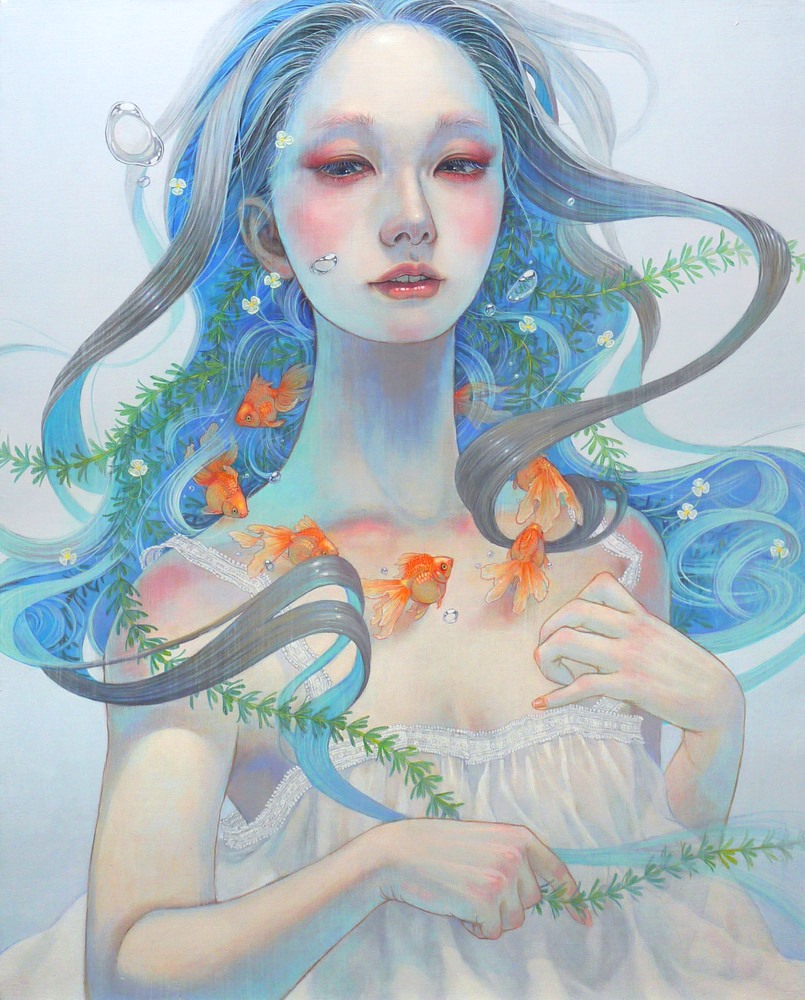 Cuadros Modernos Pinturas Y Dibujos Rostros Virginales Y Sensuales De Japonesas Ilustraciones
