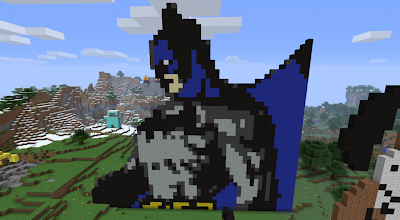 Minecraft Batman epic pixel art