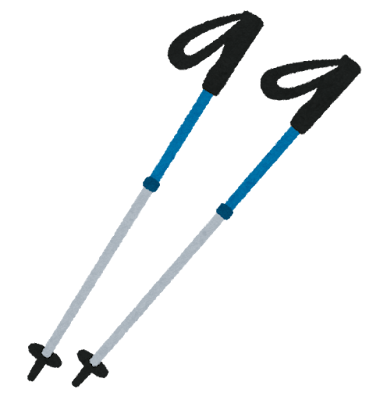 スキーのストックのイラスト