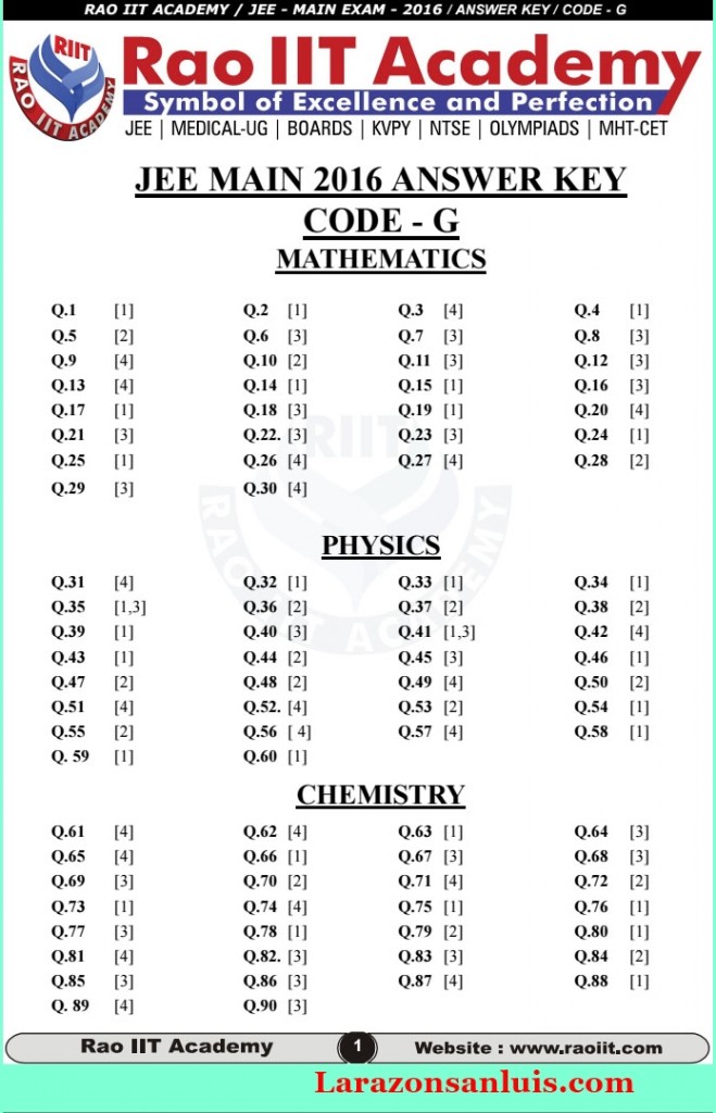 Hey Buddy IITjee mains question paper and answer sheet 2016