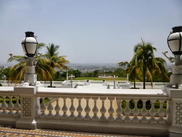 Falaknuma Palace Images: the terrace looking out over Hyderabad