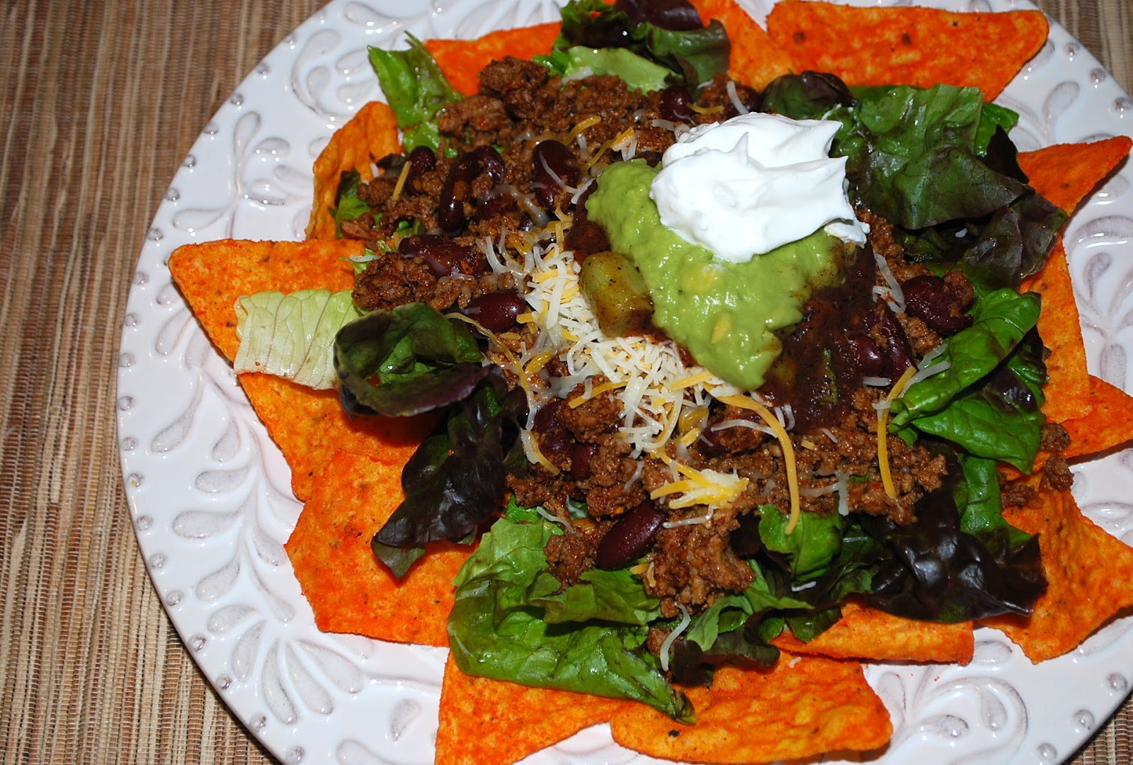 Lucy's Ladle Beef and Kidney Bean Taco Salad