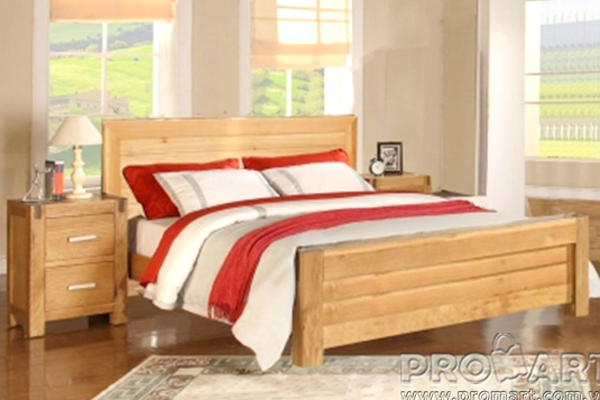 Giường ngủ đôi, giường cưới kiểu Cuba gỗ Sồi