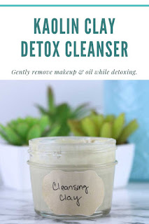 This homemade face cleanser uses kaolin clay and carrier oils to gently cleanse your face. It’s a gentle face cleanser that can remove makeup, dirt, and oil. This is an easy face cleanser diy recipe.  Use essential oils for face skincare.  Make homemade facial cleanser for sensitive skin.  How to make a natural face cleanser homemade. This diy face cleanser has frankincense and helichrysum to tone and tighten skin.  Diy face cleanser with kaolin clay. #diy #diybeauty #naturalbeauty