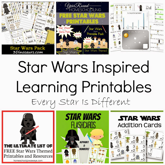 Star Wars Inspired Learning Printables