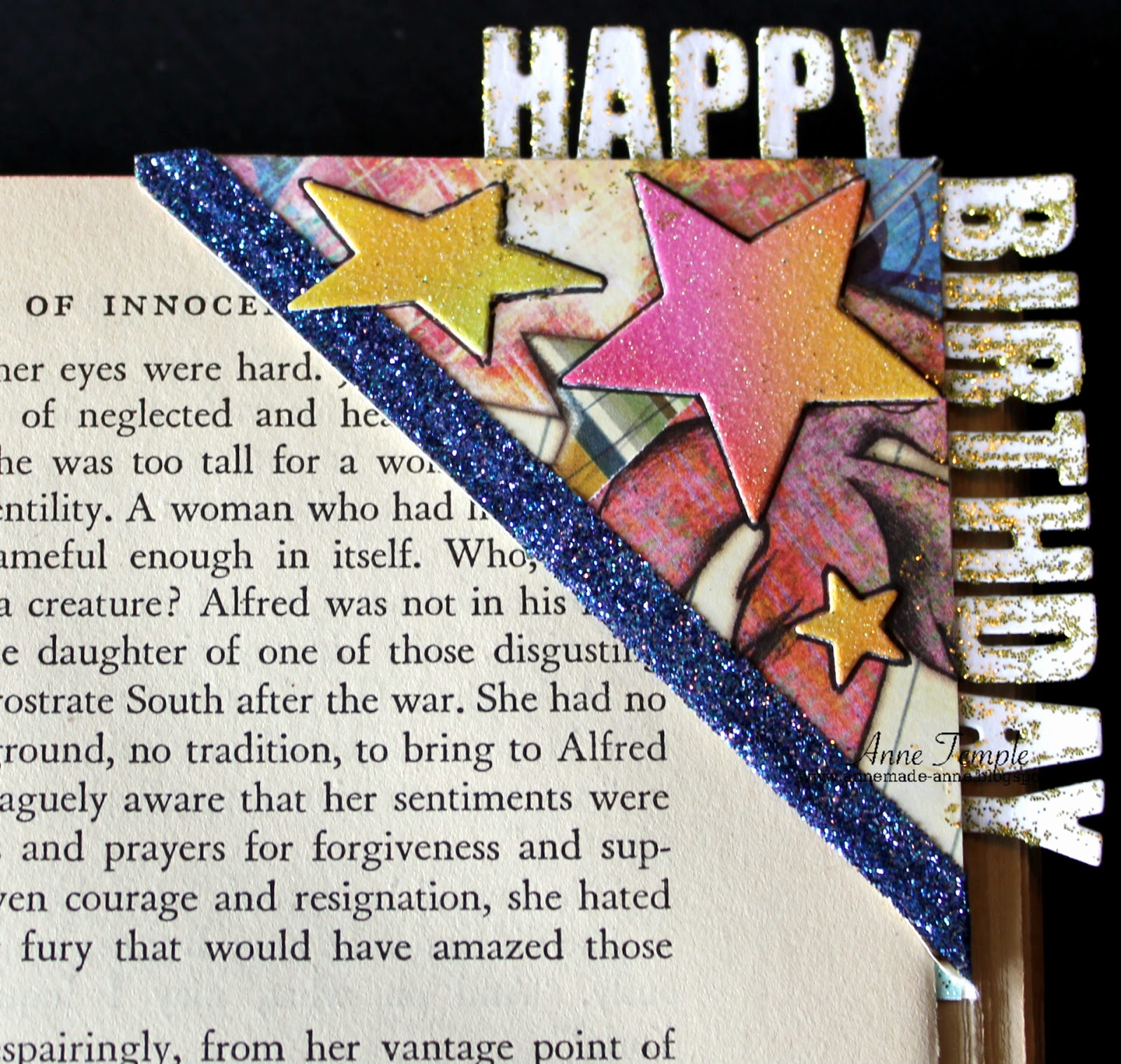 Anne Made Happy Birthday corner bookmark