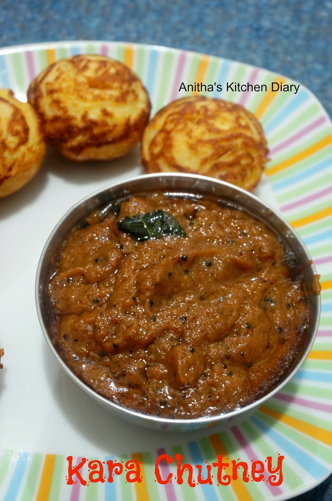 Anitha's Kitchen Diary Kara Chutney Chilli Garlic Chutney Side
