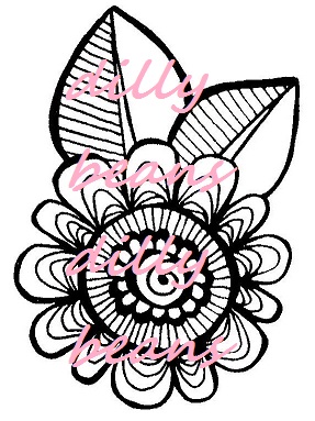 Dilly Beans Stamps: #541-doodle flower 1 $3.50
