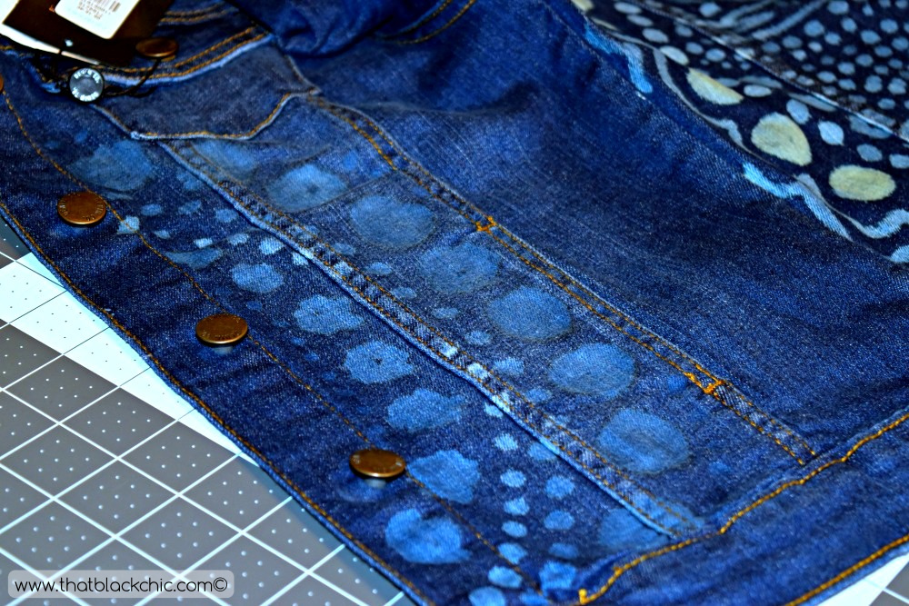 DIY Bleach Design on Denim That Black Chic