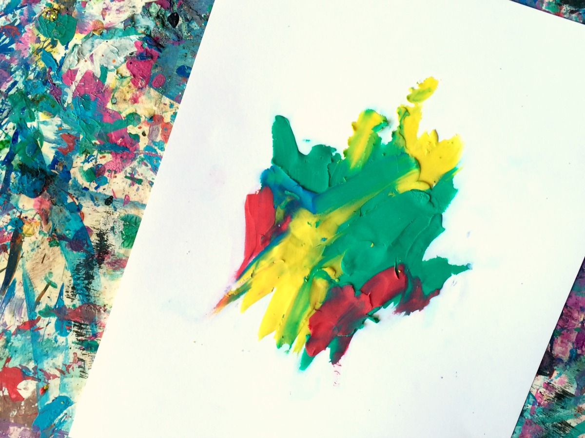 Mini and Mommies Finger Paint with Clay and Temperas