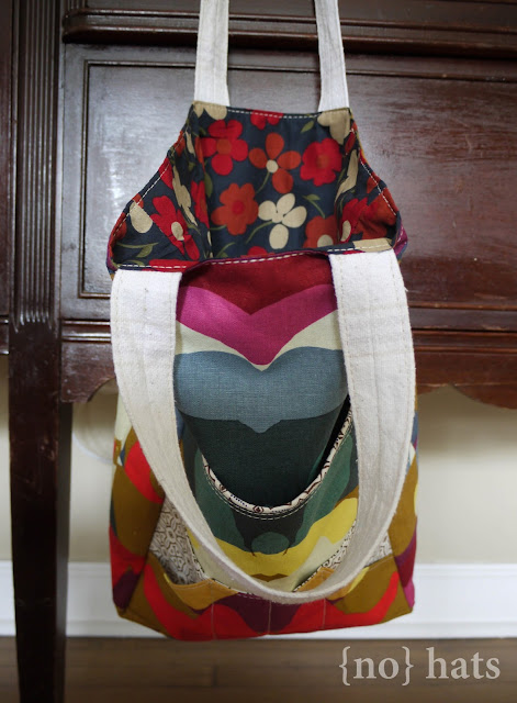 NO HATS IN THE HOUSE: knitting bag {in ghost wing}