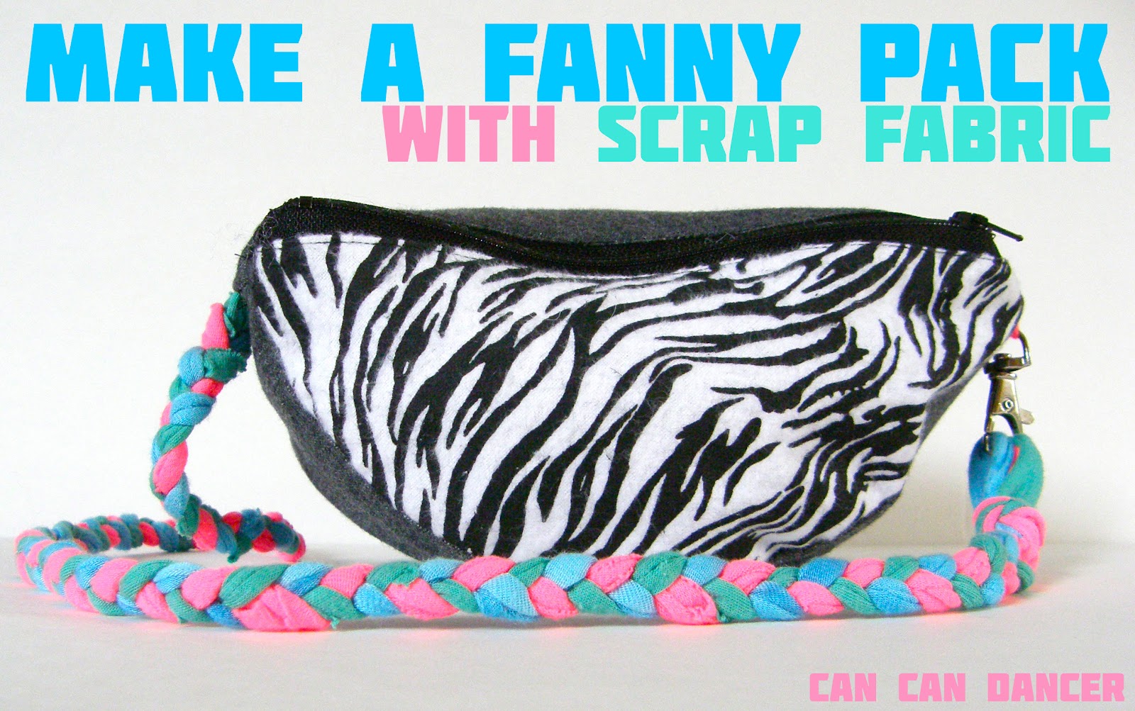Can Can Dancer: Fanny Pack made with Scrap Fabric