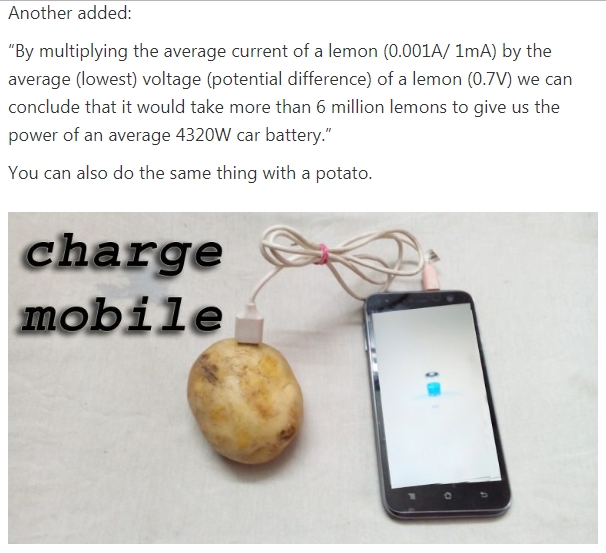 How to charge your phone by using a lemon