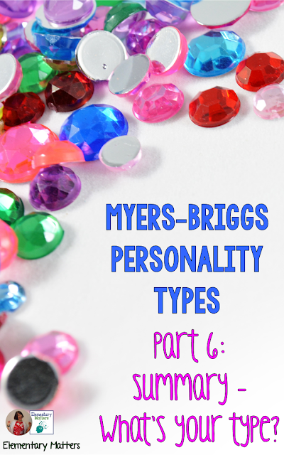 Myers-Briggs Part 6: What's Your Type?  This post is a summary of a 6 part series on the Myers-Briggs 16 personality types.