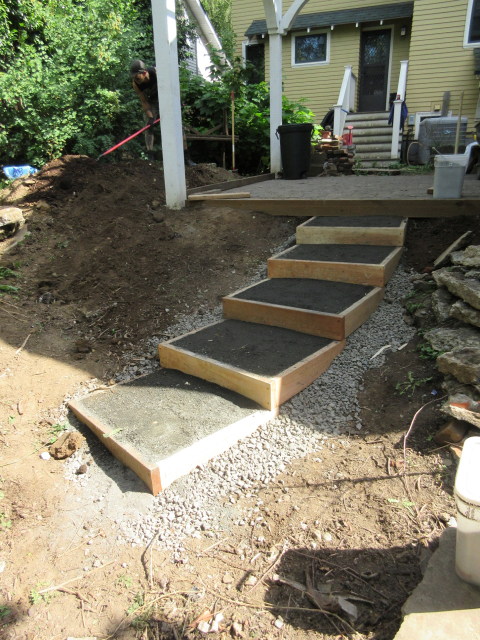 Laurelhurst Craftsman Bungalow: Backyard Stairs Finished