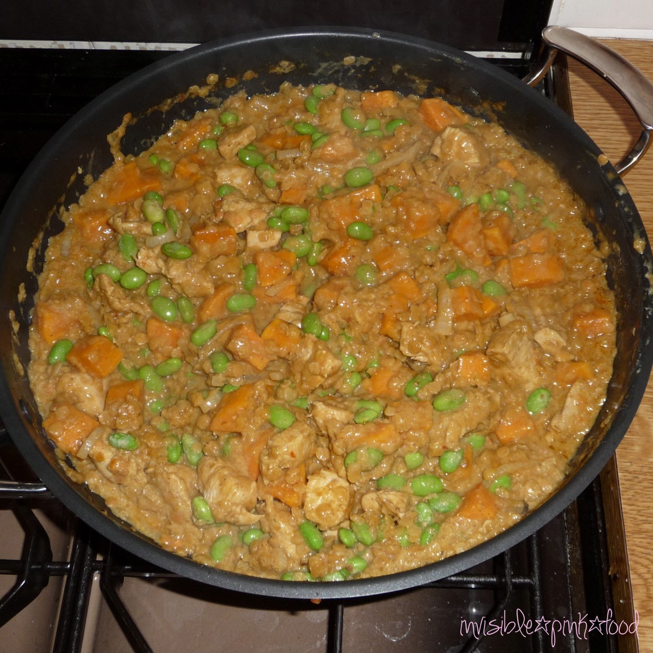 InvisiblePinkFood Creamy chicken and sweet potato curry