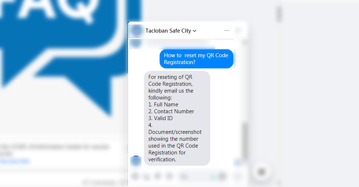 Tacloban City QR Code Registration
