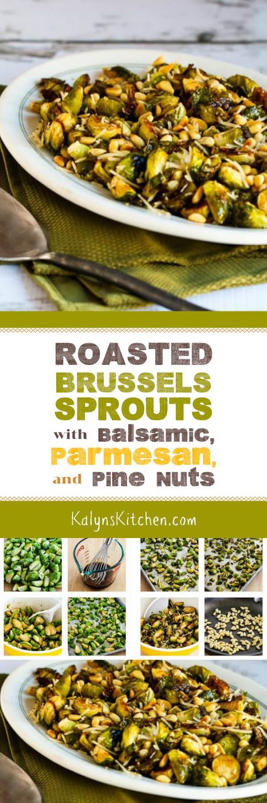 Roasted Brussels Sprouts Recipe with Balsamic, Parmesan, and Pine Nuts