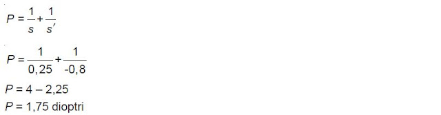 Rumus Kekuatan Lensa dan Contoh Soalnya