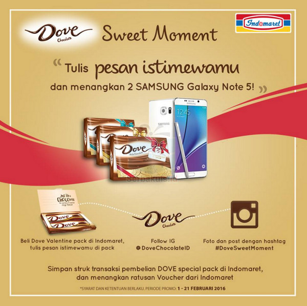 Kontes Sweet Moment Dove Indomaret Berhadiah 1 SAMSUNG Note 5