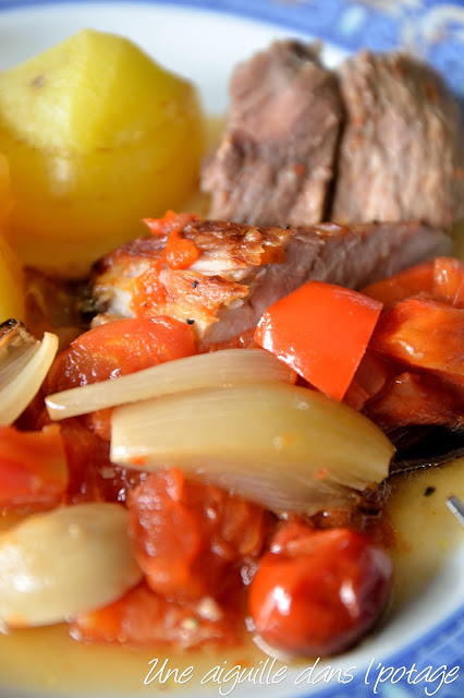 rouelle de porc à la bière et aux tomates Stéphane Reynaud