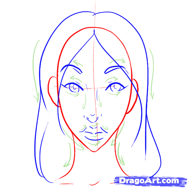 Поэтапно нарисовать лицо девушки карандашом для начинающих. Женское лицо рисунок. Лицо девушки рисунок карандашом. Рисунок женщины пошагово. Поэтапное рисование женского лица.