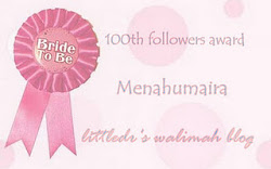 Award 100th Follower by Miza (Littledr'swalimah blog)