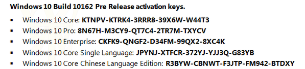 windows pro 10 activation key