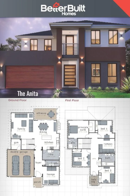 desain inspiratif rumah modern minimalis plus denah