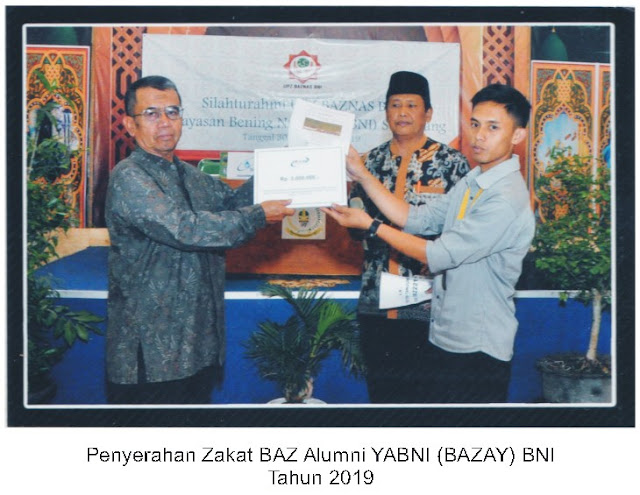 Penyerahan Zakat BAZ Alumni YABNI 2019