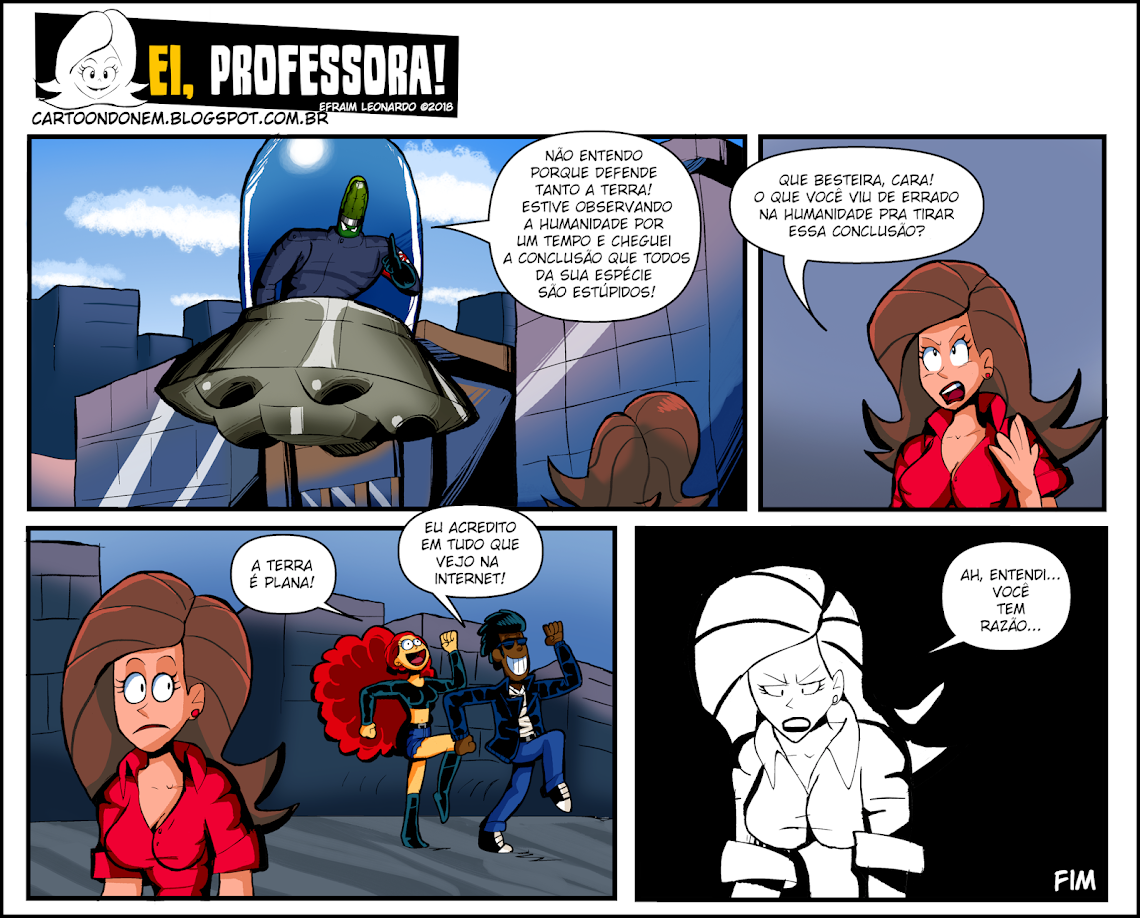 Ei, Professora Tirinha de humor