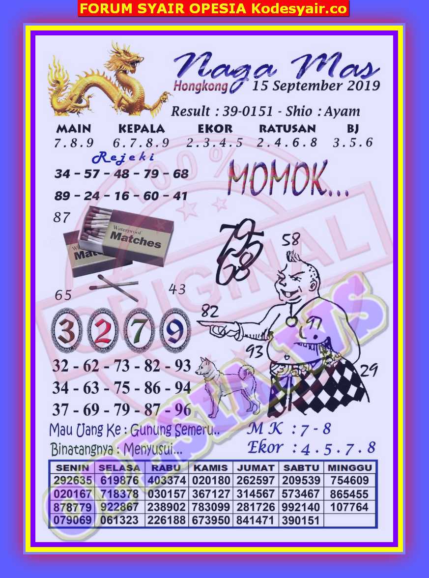 1 New Message Kode Syair Hongkong 15 September 2019 Forum Syair Togel Hongkong Singapura Sydney