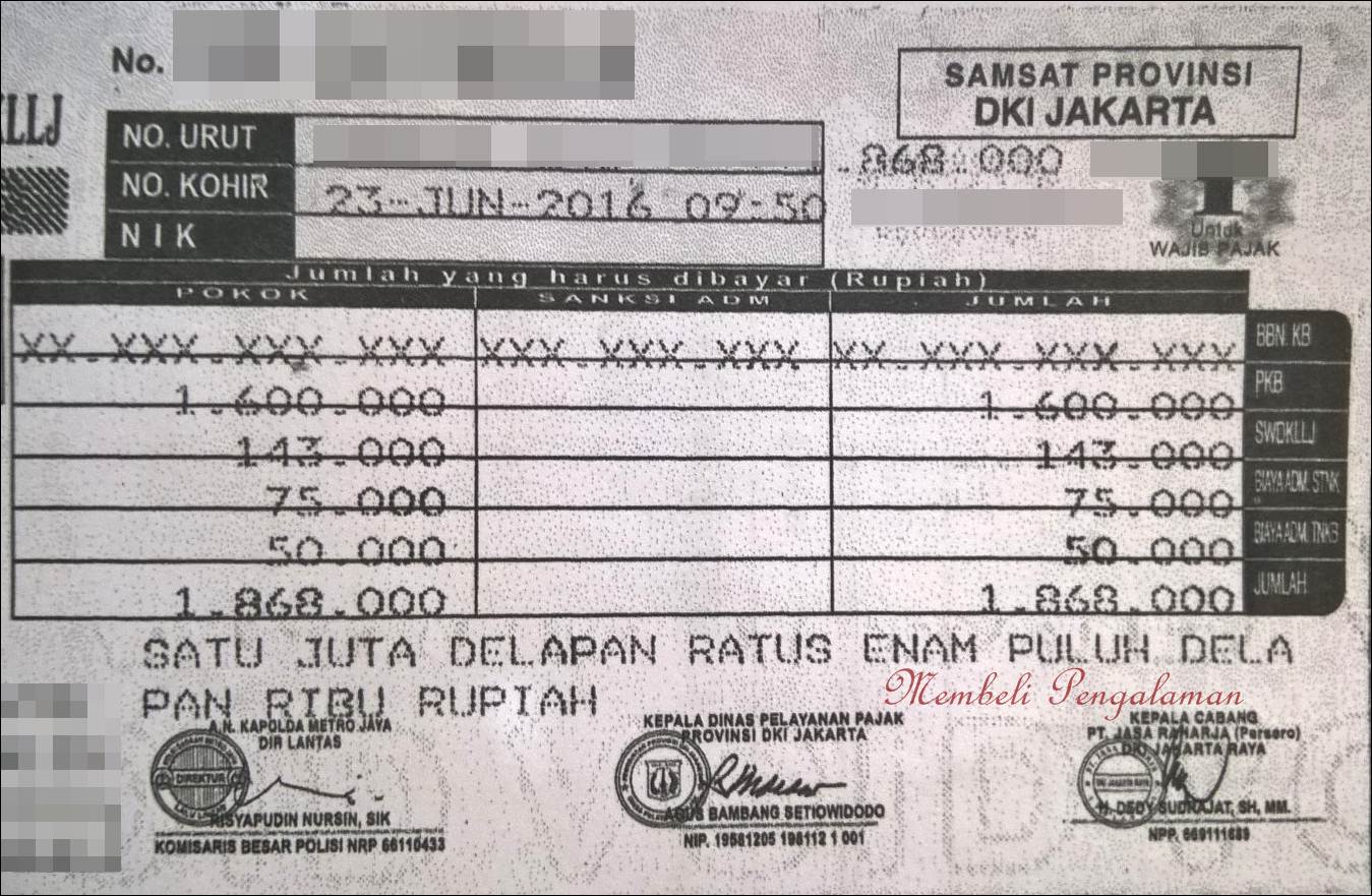 Menghitung Pajak Tahunan Denda Keterlambatan Stnk Vios Limo Ex Taksi