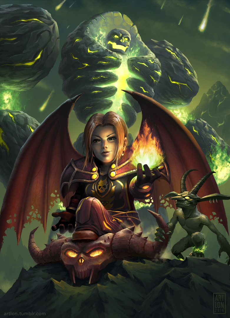 World of Warcraft варлок Гном