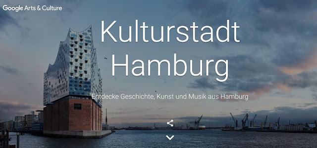 Ansicht der Startseite des „Kulturstadt Hamburg“-Projekts auf Google Arts & Culture.
