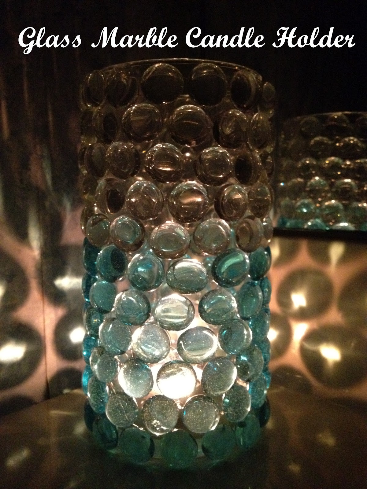 PinFlipped Glass Marble Candle Holder