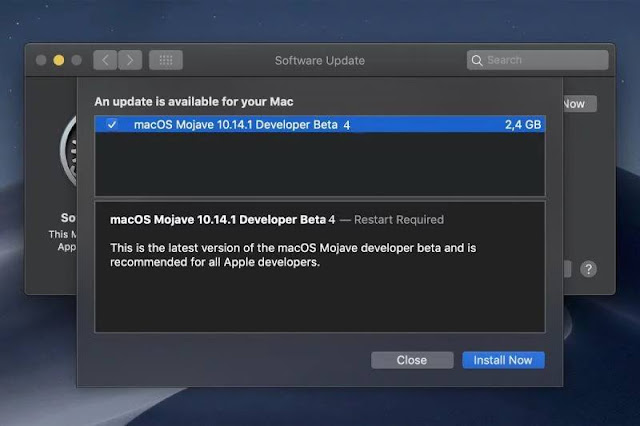 Apple tung ra phiên bản macOS 10.14.1 beta 4