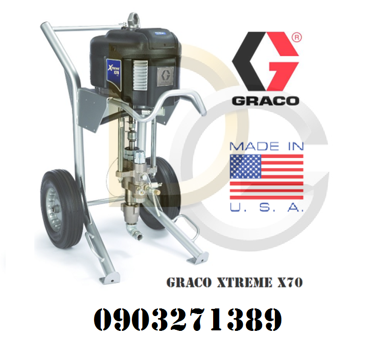 BÁN VÀ SỬA CHỮA MÁY PHUN SƠN CÔNG NGHIỆP Máy phun sơn Graco X70