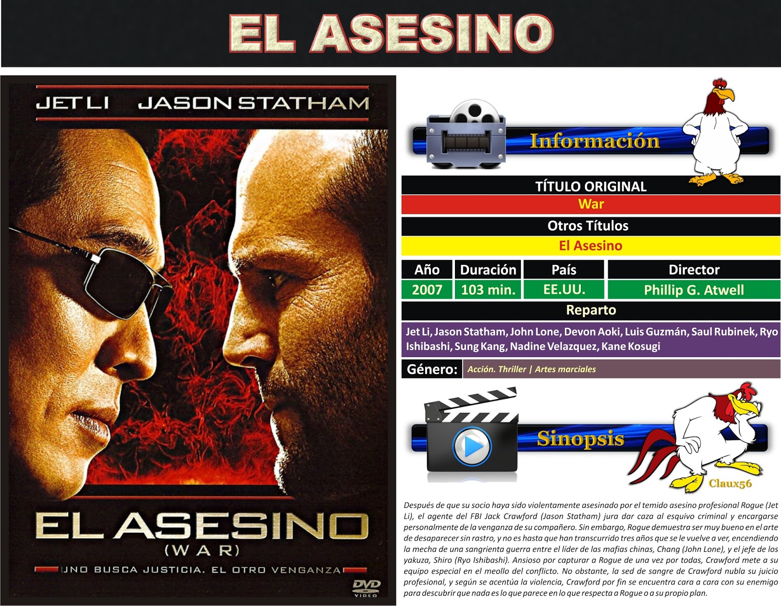Jet Li x 5 - 1080p - Dual Latino - Inglés (Parte 2)