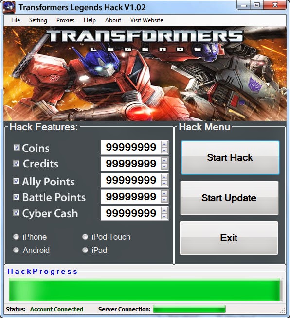 Cracks for Download Transformers Legends Hack Tool