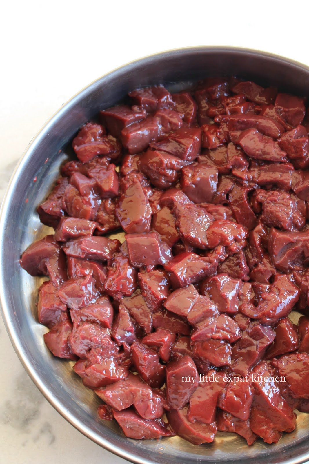 My Little Expat Kitchen Greek fried calf’s liver with onion and parsley