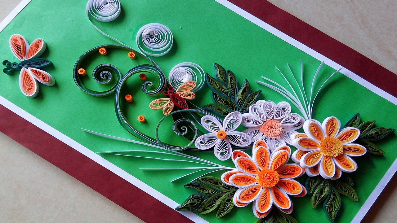 ☑️quilling cards how to make paper quilling greeting card