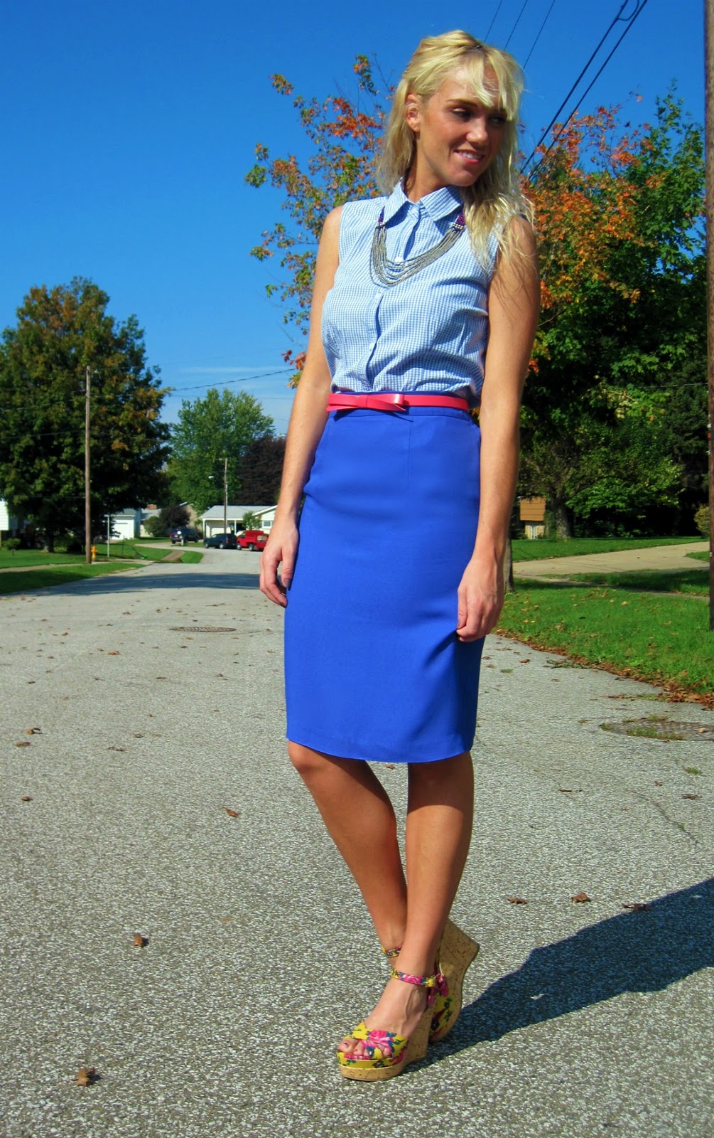 Periwinkle embroidered multi layered skirt set