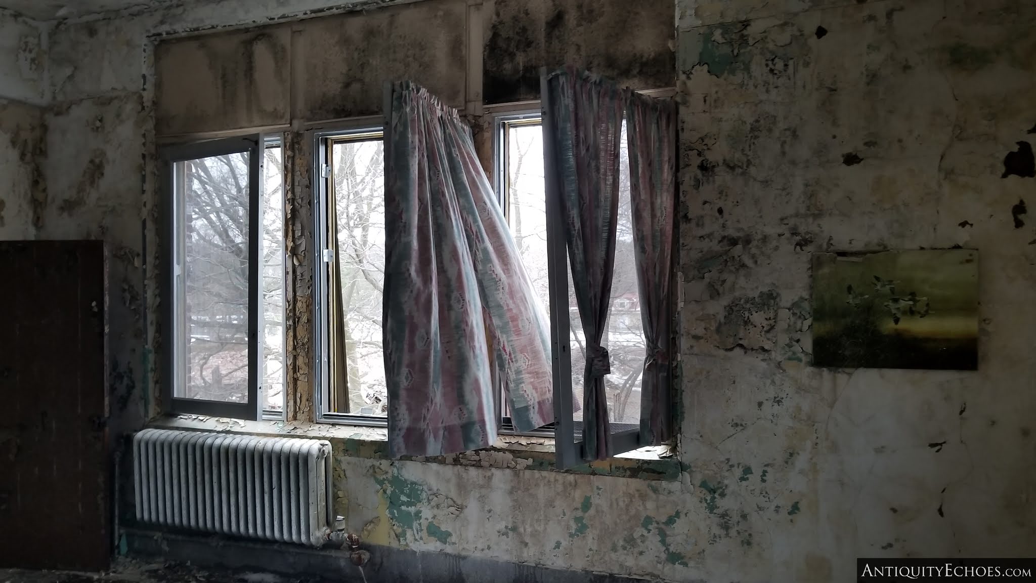 Overbrook Asylum - Half-Frozen Curtains Billow in the Cold Wind