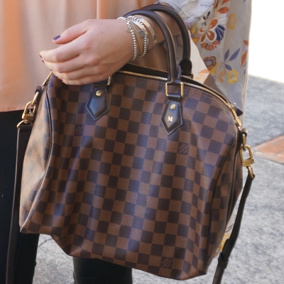 Away From Blue  Aussie Mum Style, Away From The Blue Jeans Rut: Printed  Wrap Dresses and Louis Vuitton Damier Ebene Speedy Bandouliere Bag for the  Office