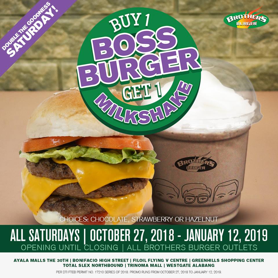 Manila Shopper Brothers Burger Buy1 Get1 Winning Deals Promo til